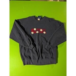 Vtg Oarsman 913 Sweatshirt Men XL Blue Volleyball USA Made College Embroidered